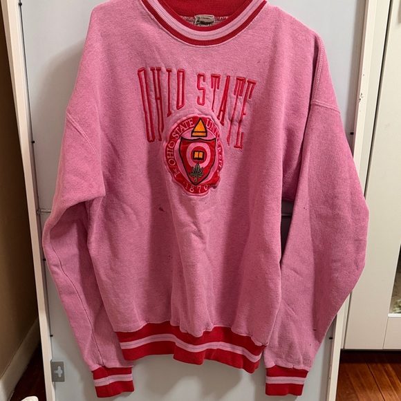 Furst Of A Kind Sweaters - Ohio State University Pink Crew Neck Sweater
